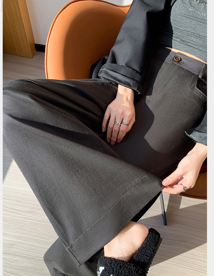 Loose suit pants slim wide leg pants for women