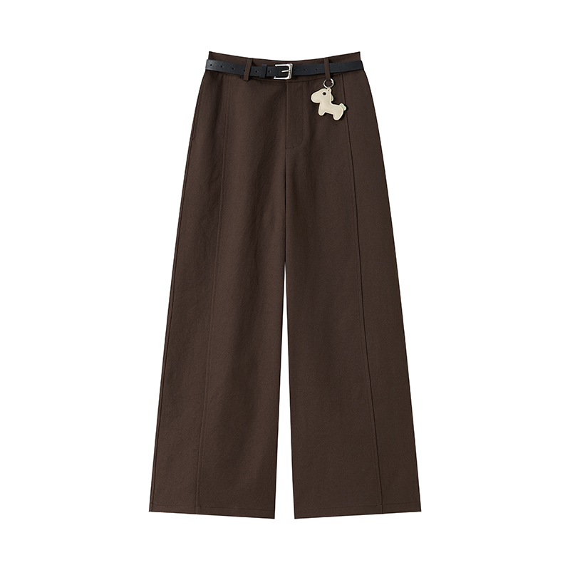 Slim washed casual pants cotton wide leg pants for women