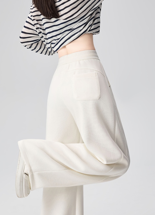 Slim loose sweatpants spring sports wide leg pants for women