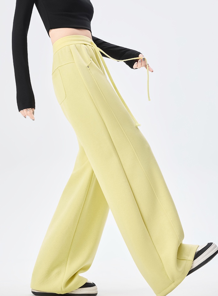 Slim loose sweatpants spring sports wide leg pants for women