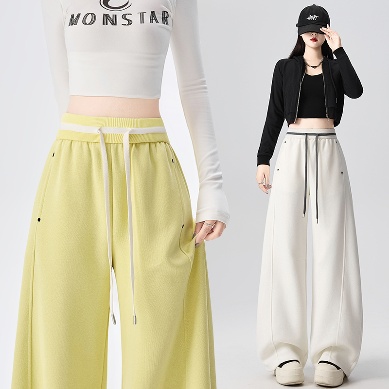 Straight sweatpants high waist wide leg pants for women