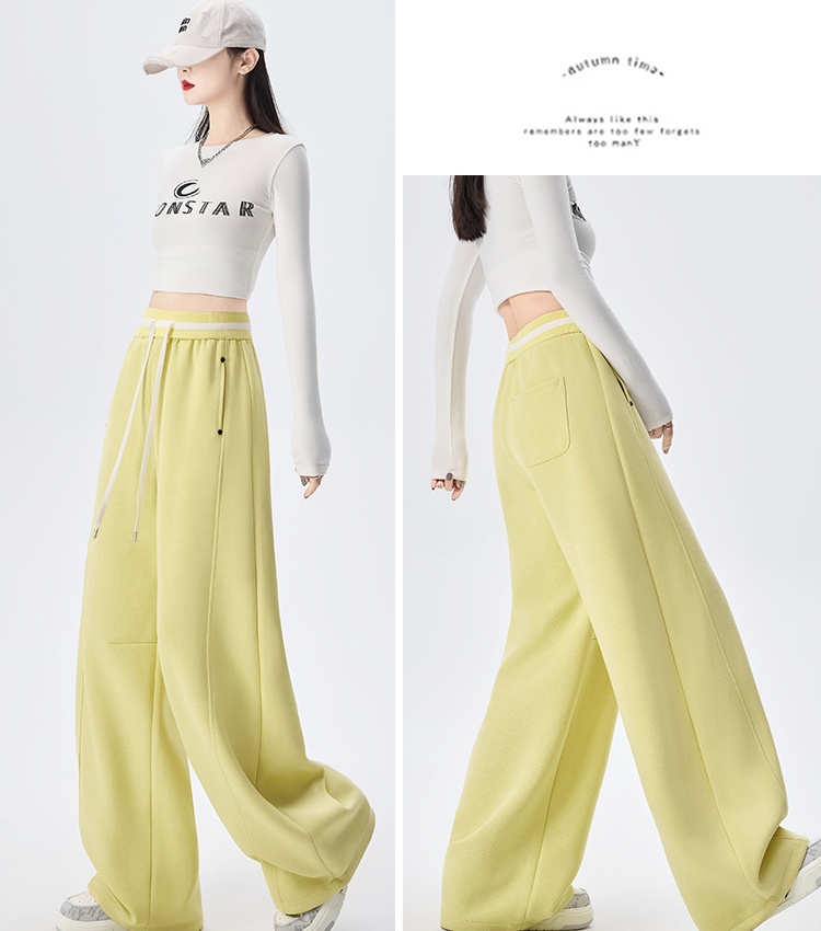 Straight sweatpants high waist wide leg pants for women