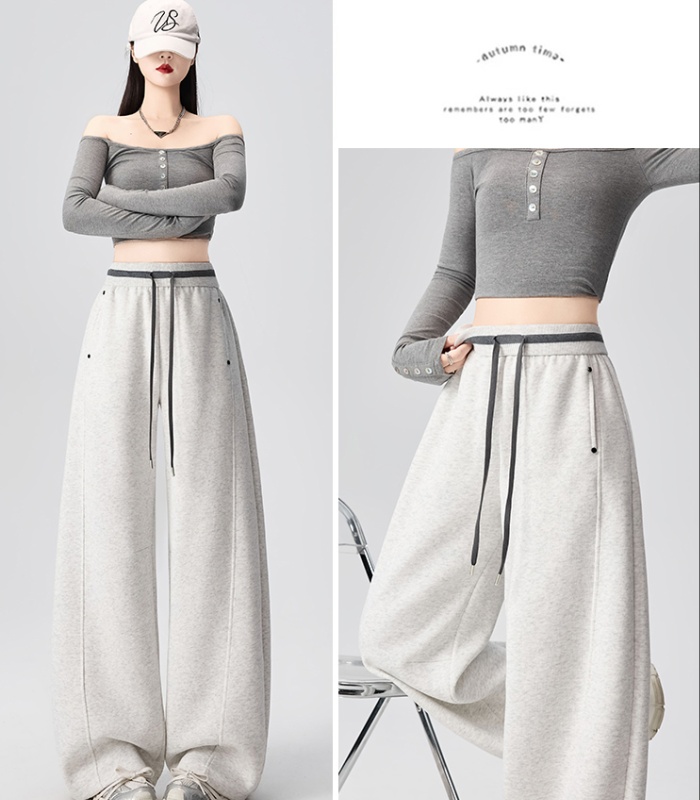 Straight sweatpants high waist wide leg pants for women