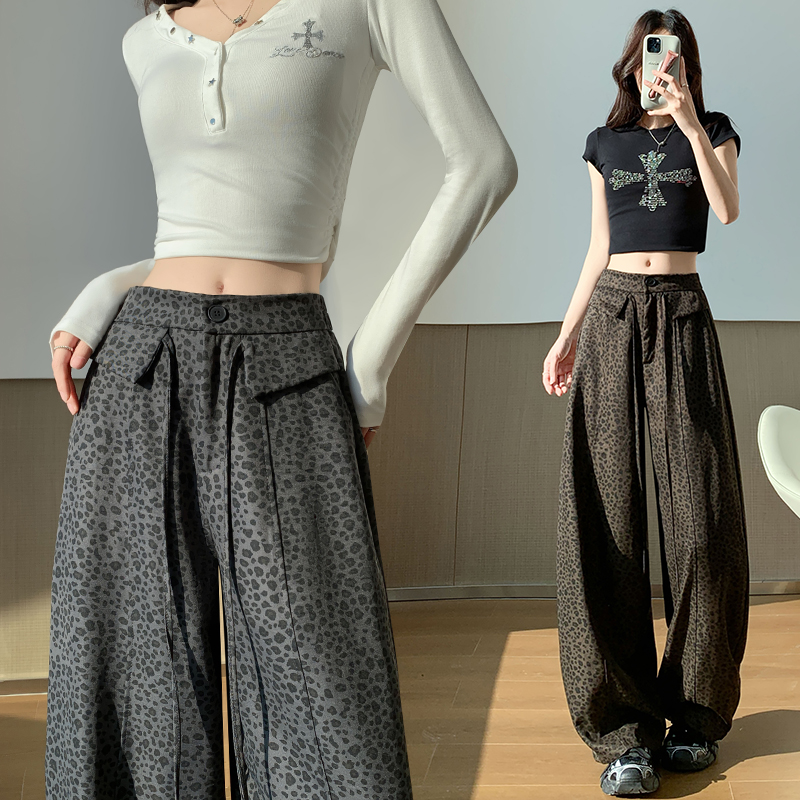 Loose Casual high waist wide leg pants for women