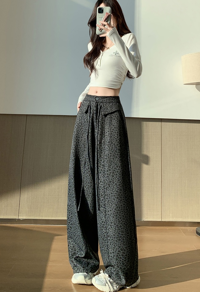Loose Casual high waist wide leg pants for women