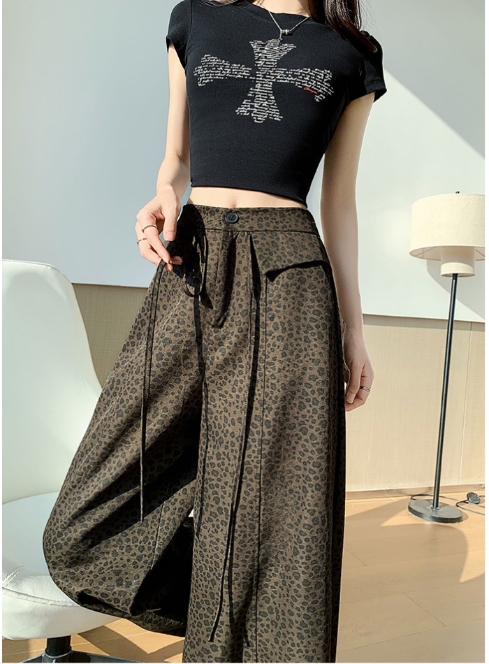 Loose Casual high waist wide leg pants for women