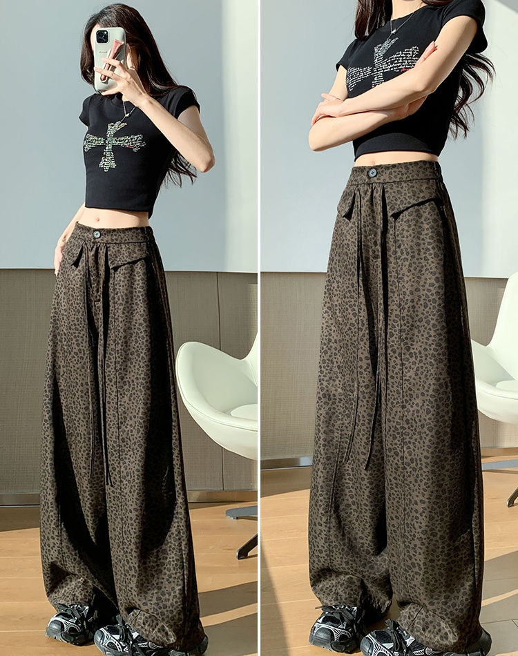 Loose Casual high waist wide leg pants for women