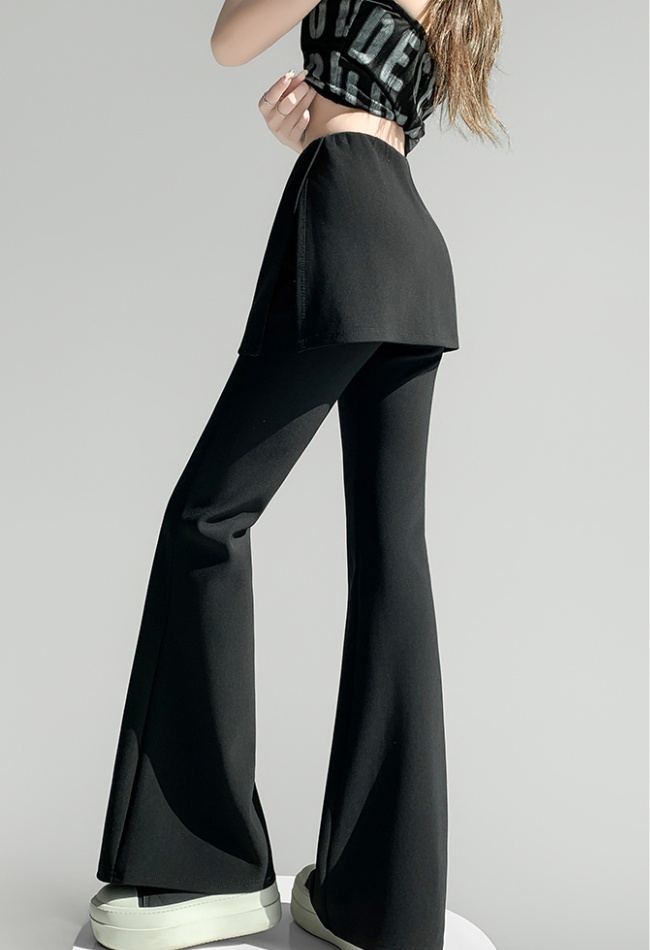 Pseudo-two micro speaker business suit all-match pants