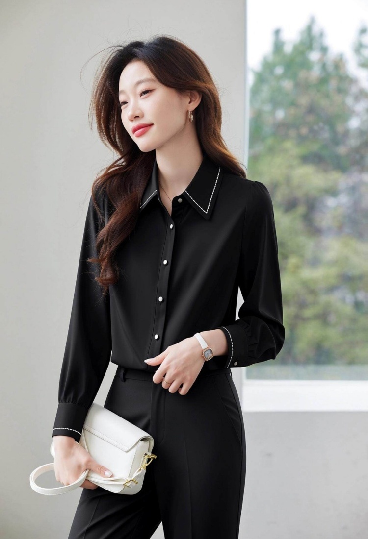 Profession bottoming shirt long sleeve mixed colors tops