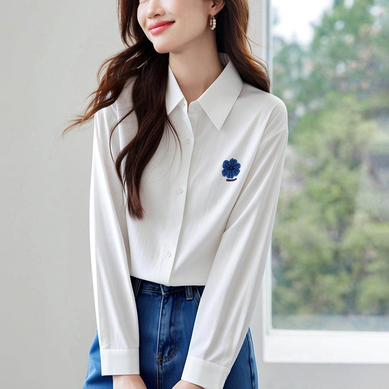 Casual bottoming tops all-match shirt for women