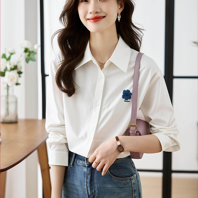 Casual bottoming tops all-match shirt for women