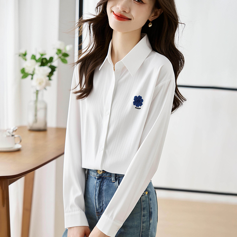 Casual bottoming tops all-match shirt for women