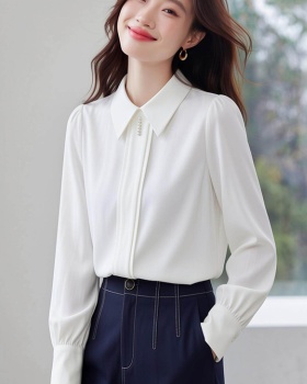 Temperament chiffon tops spring slim shirt for women