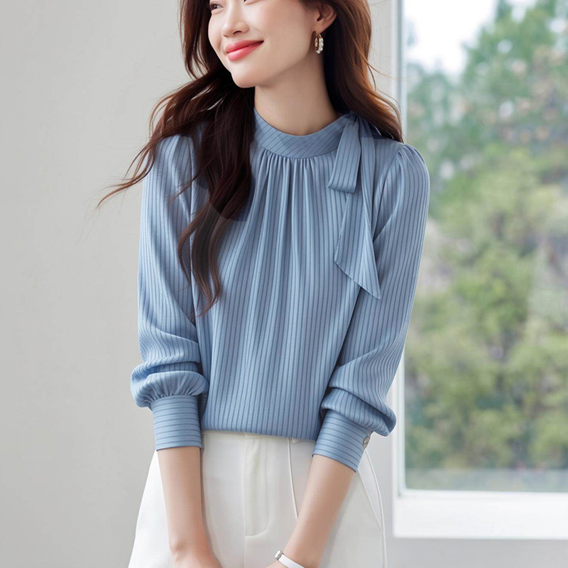 Long sleeve profession tops niche loose shirt for women