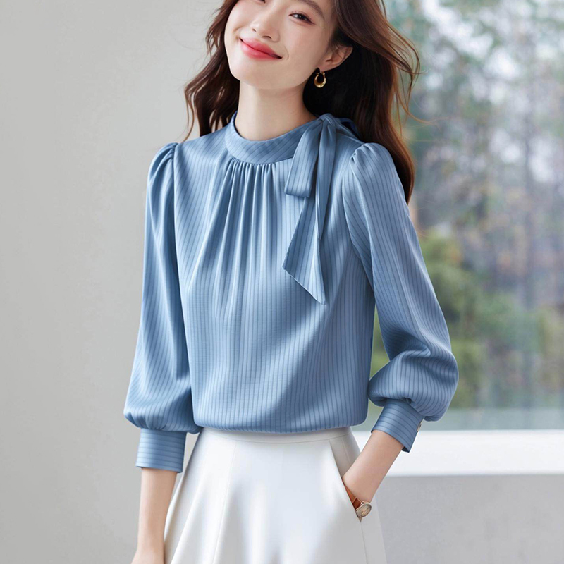 Long sleeve profession tops niche loose shirt for women