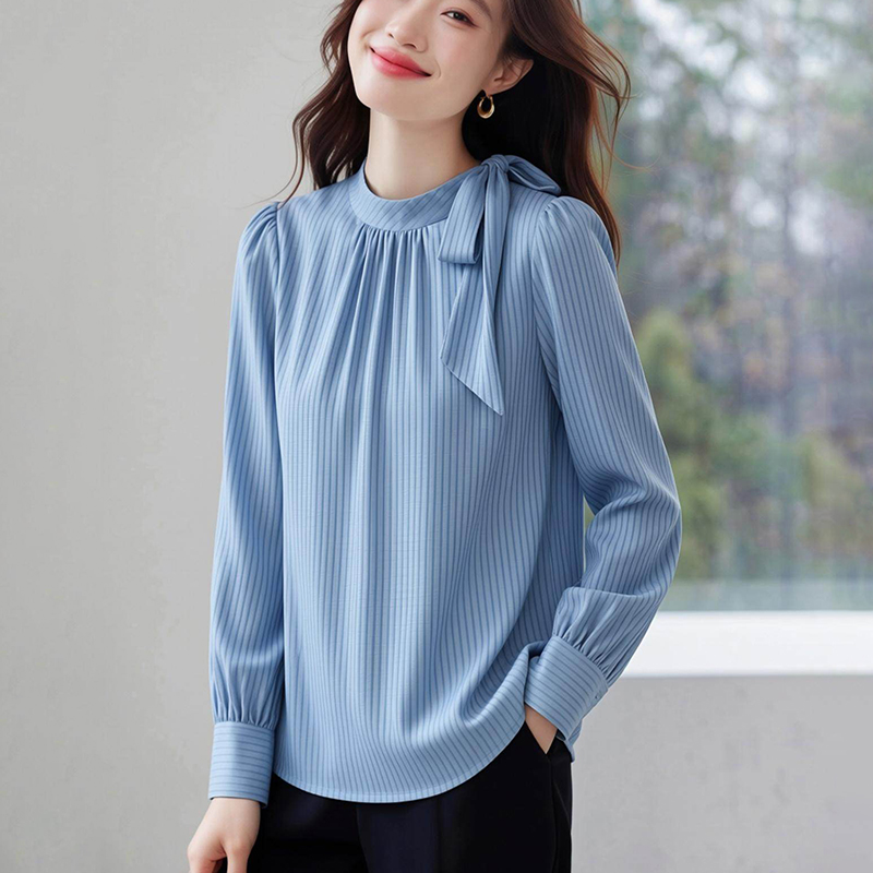 Long sleeve profession tops niche loose shirt for women