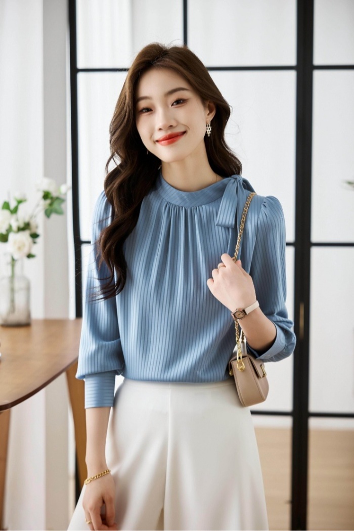 Long sleeve profession tops niche loose shirt for women