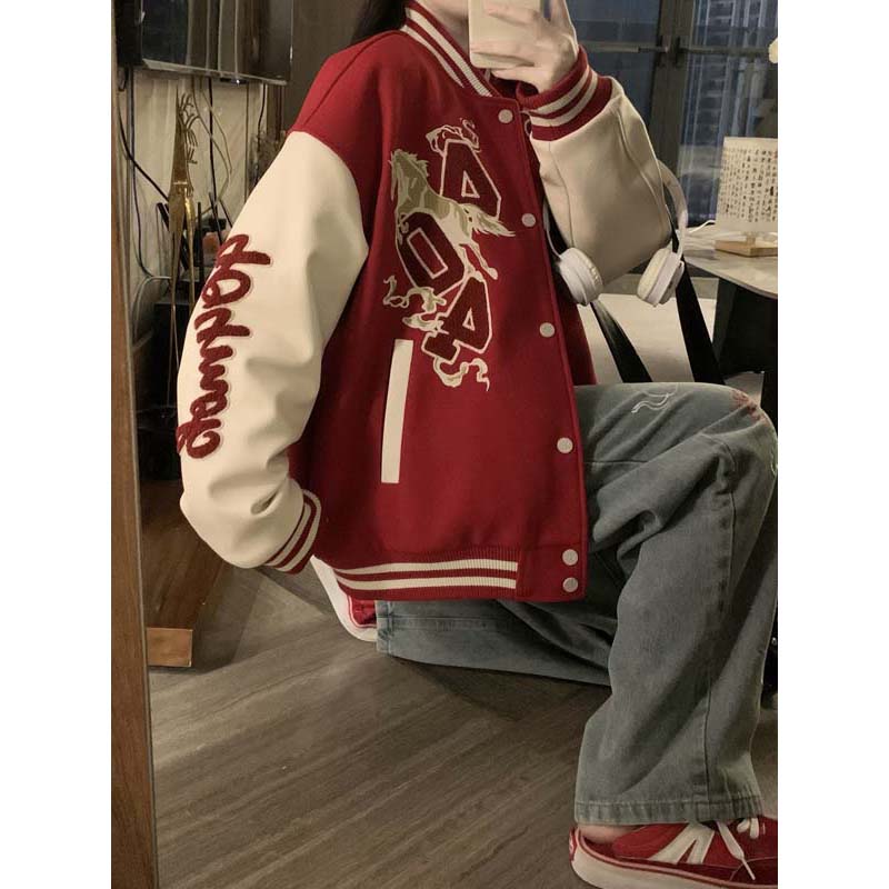 Couples embroidery baseball uniforms fashion jacket