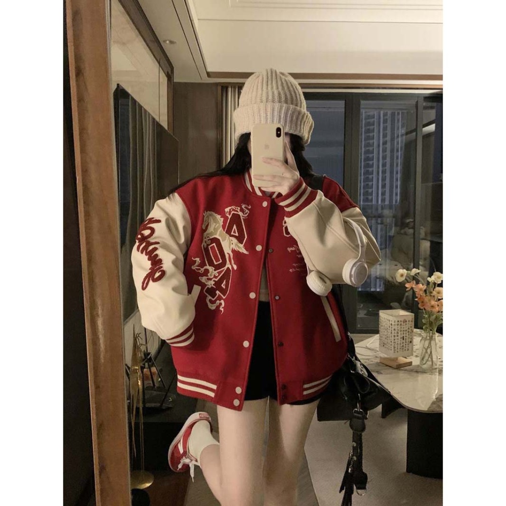 Couples embroidery baseball uniforms fashion jacket