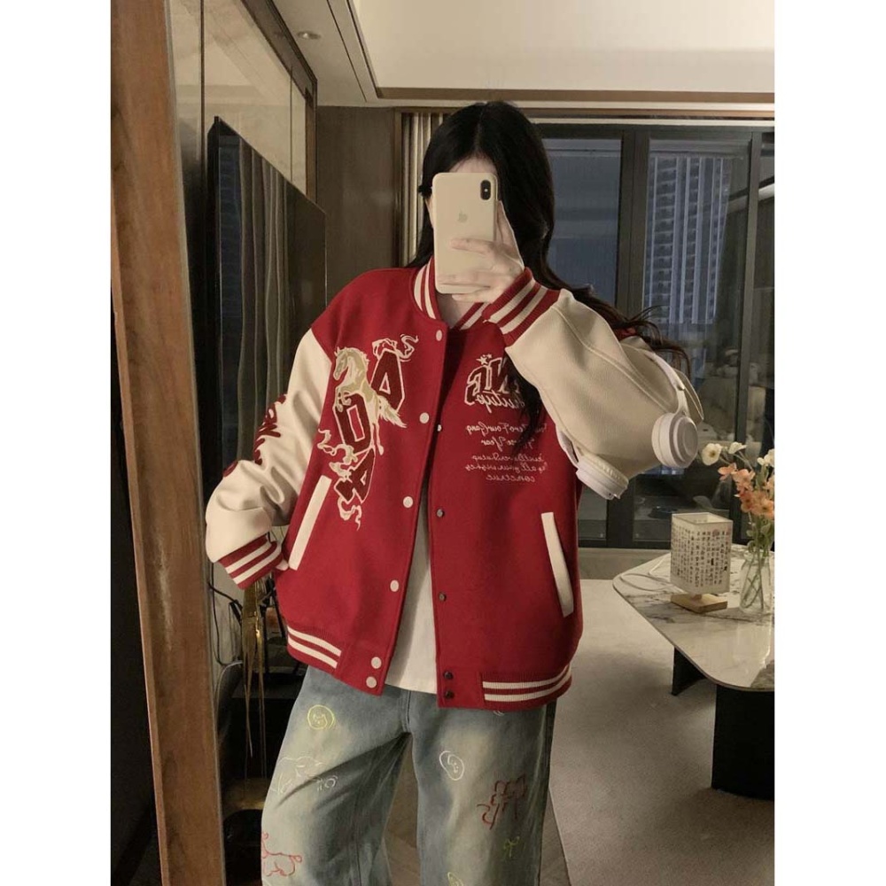 Couples embroidery baseball uniforms fashion jacket