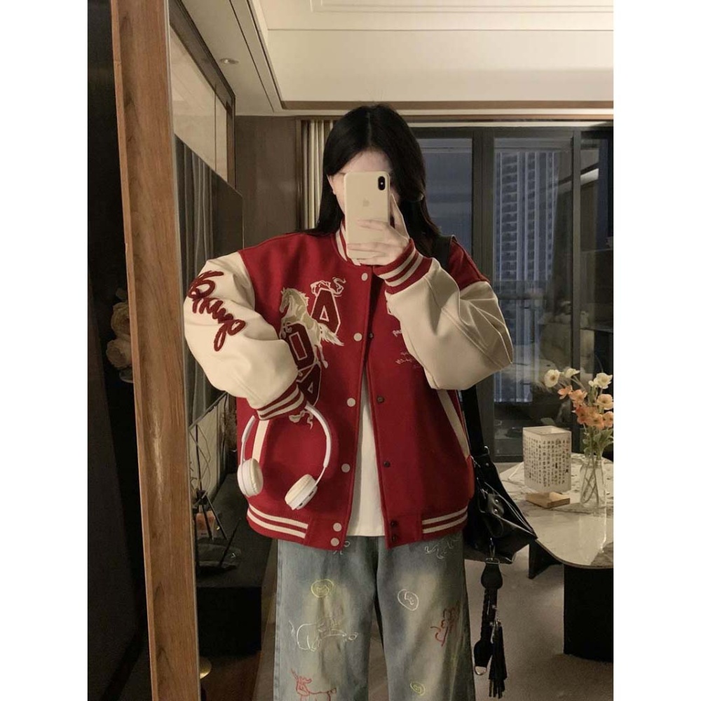 Couples embroidery baseball uniforms fashion jacket