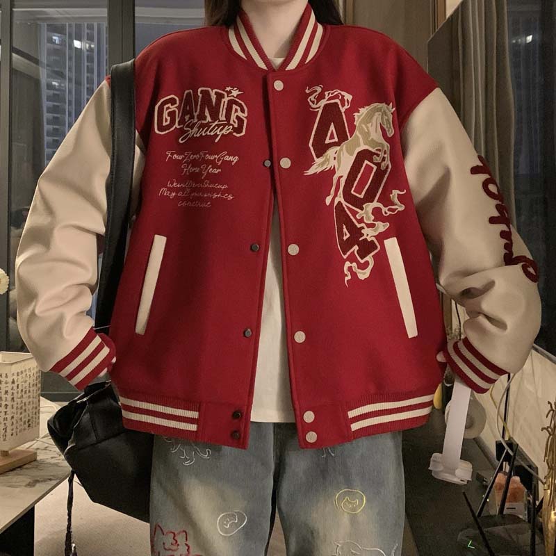 Couples embroidery baseball uniforms fashion jacket