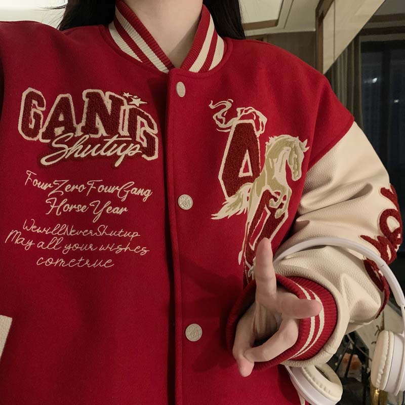 Couples embroidery baseball uniforms fashion jacket