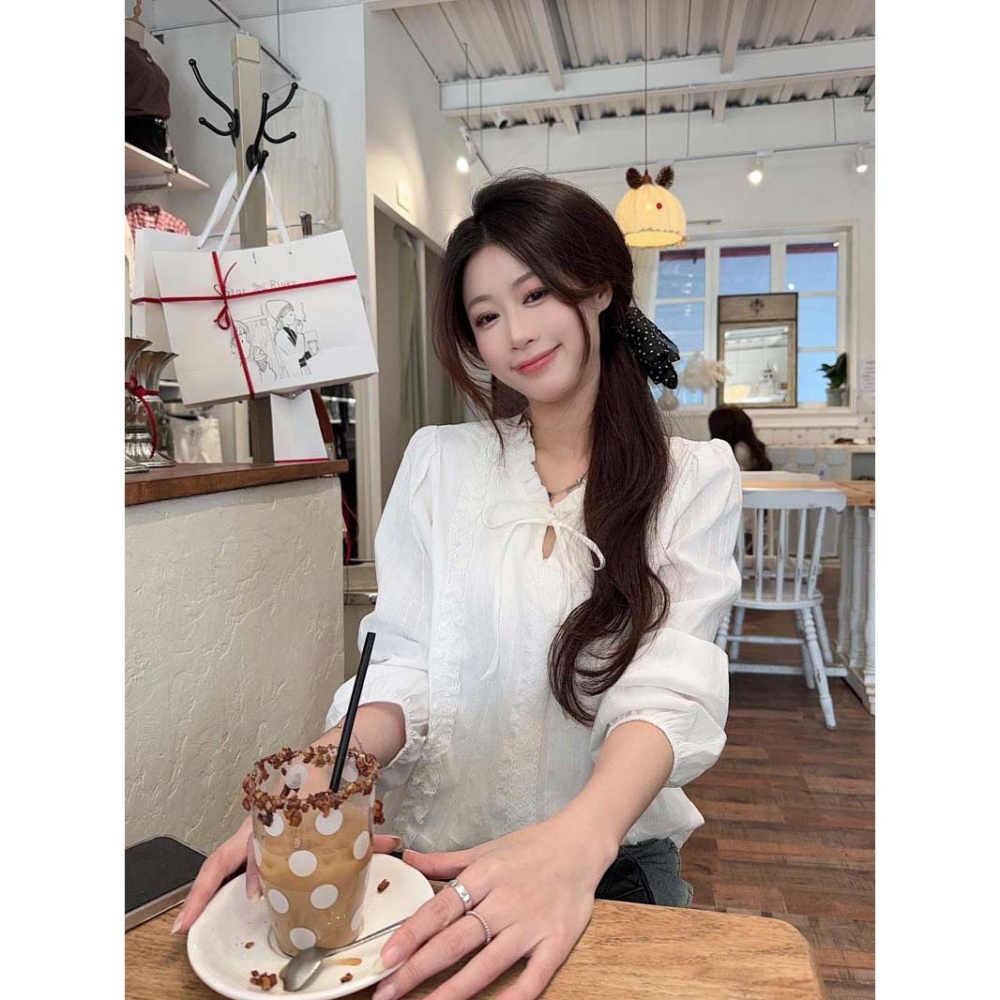 Casual spring tops white shirt for women
