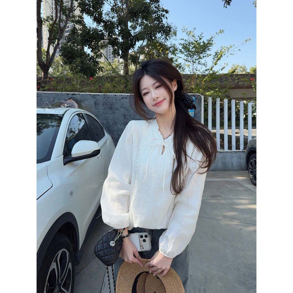 Casual spring tops white shirt for women