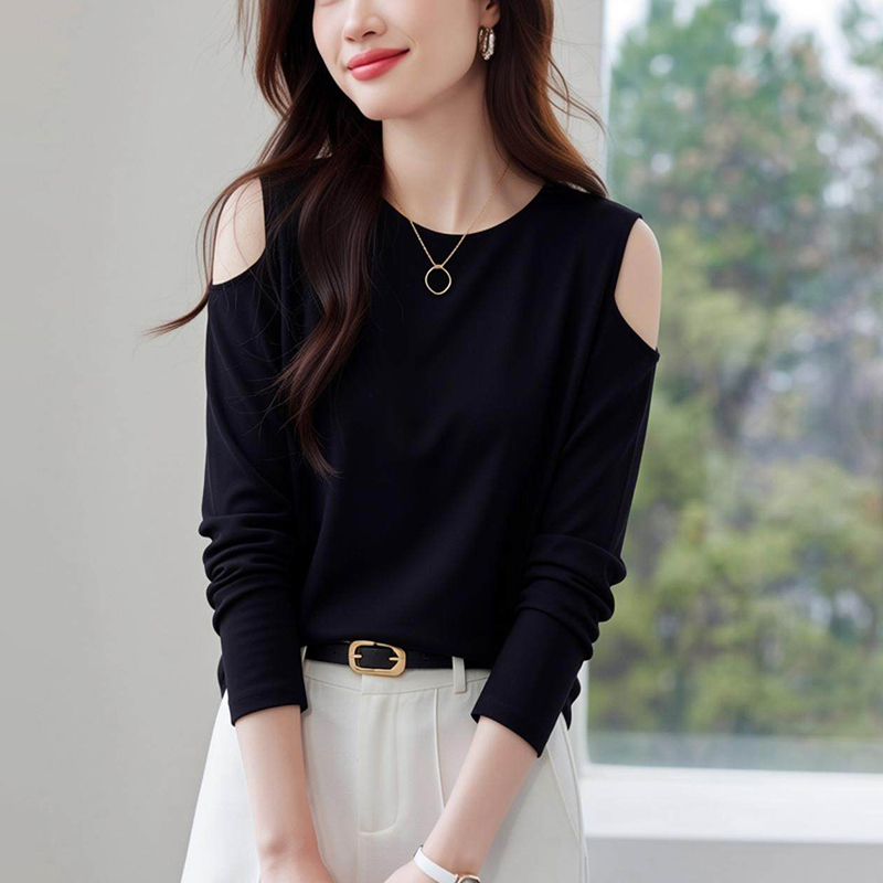 Pullover long sleeve bottoming shirt loose tops