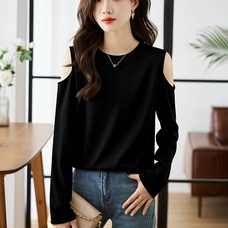 Pullover long sleeve bottoming shirt loose tops
