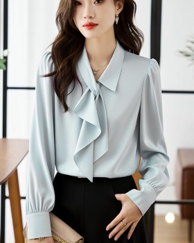 Fashion satin tops Western style shirt for women