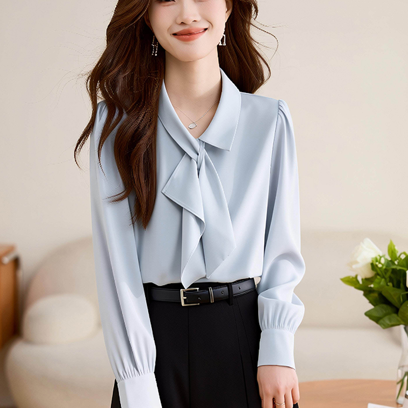 Fashion satin tops Western style shirt for women