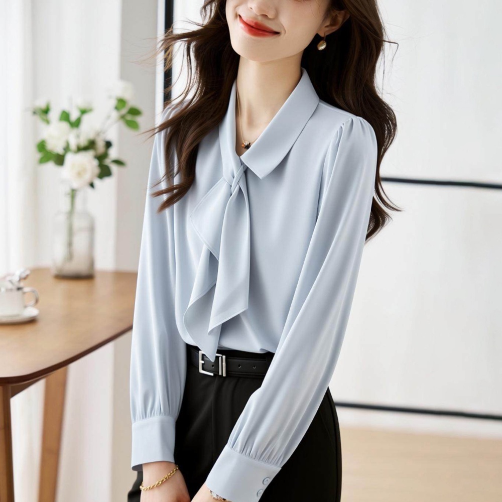 Fashion satin tops Western style shirt for women