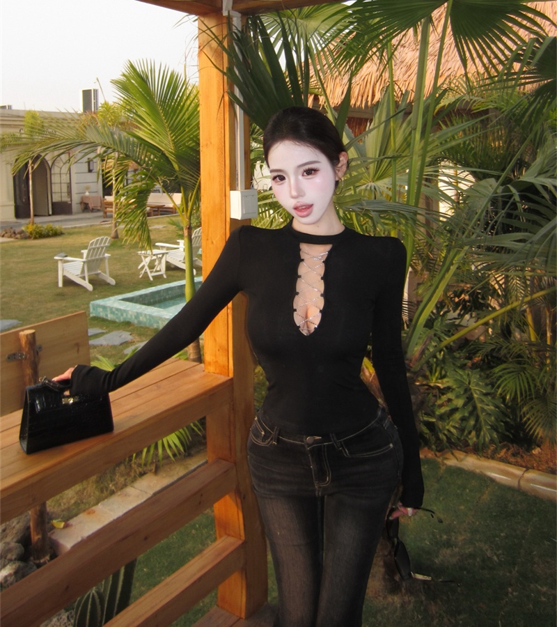 Long sleeve bottoming shirt spicegirl tops for women