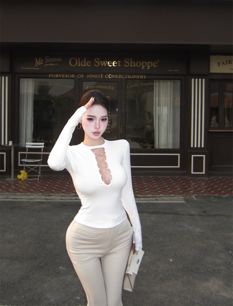 Long sleeve bottoming shirt spicegirl tops for women