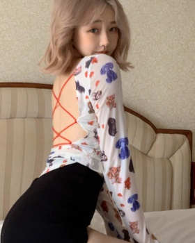 Chouzhe printing tops animal enticement T-shirt for women