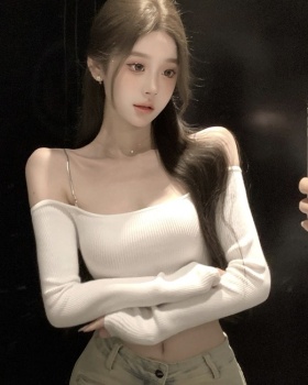 Sling enticement wrapped chest slim short tops for women