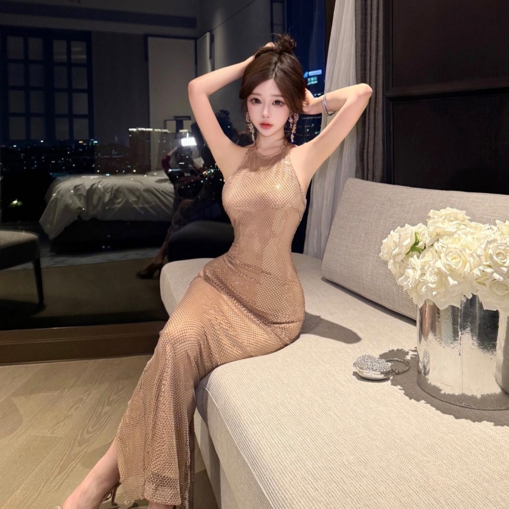 Vacation France style dress temperament evening dress