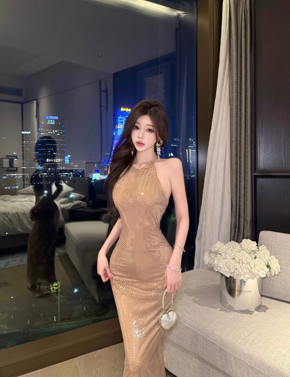 Vacation France style dress temperament evening dress