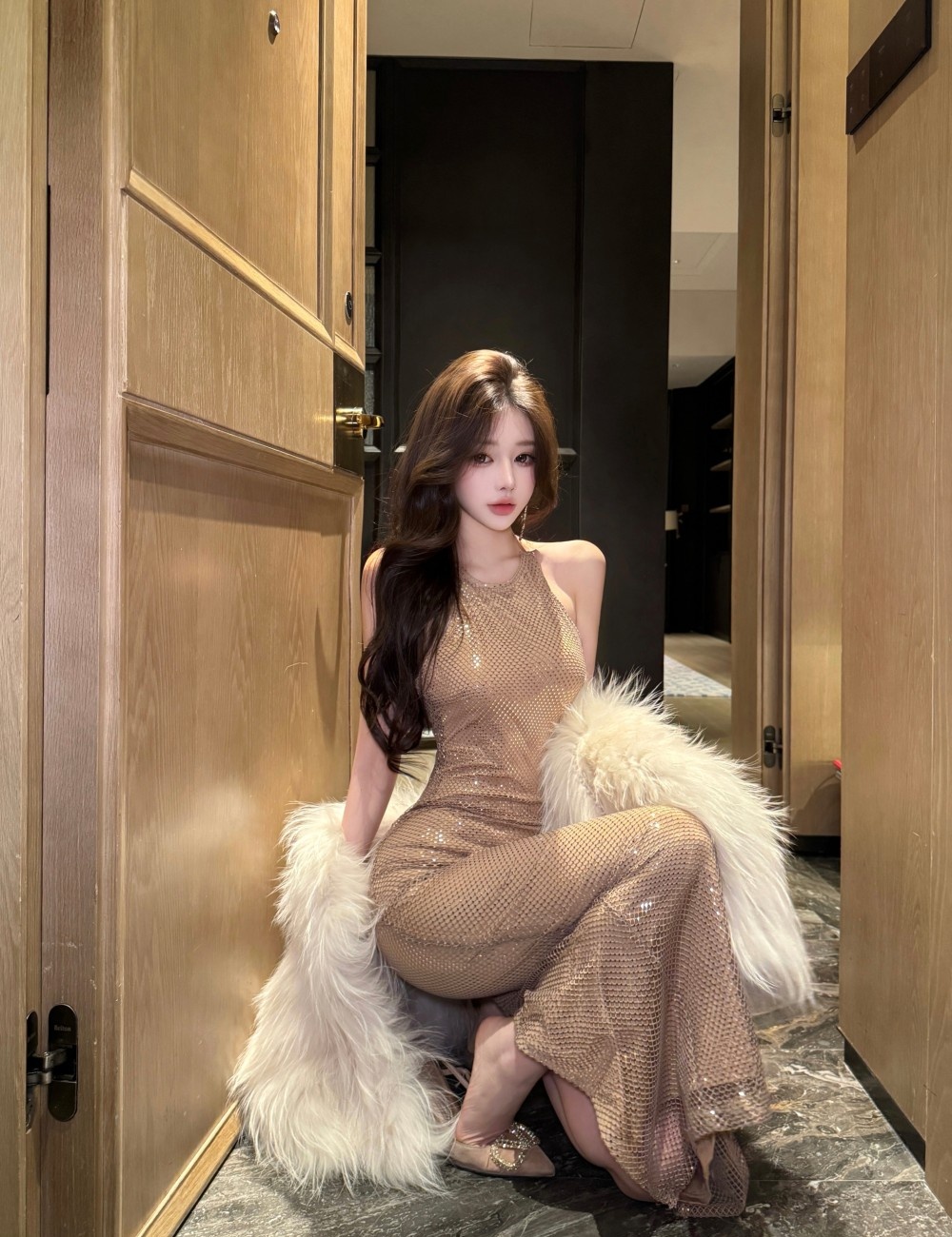 Vacation France style dress temperament evening dress