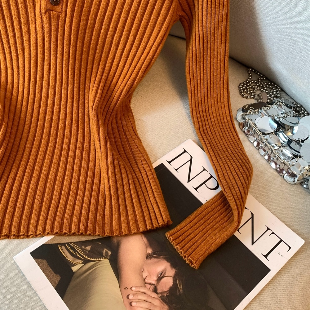 Inside the ride slim V-neck lace niche sweater