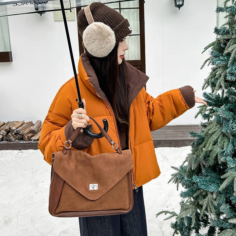 Cozy fashion soft duck down short winter down coat