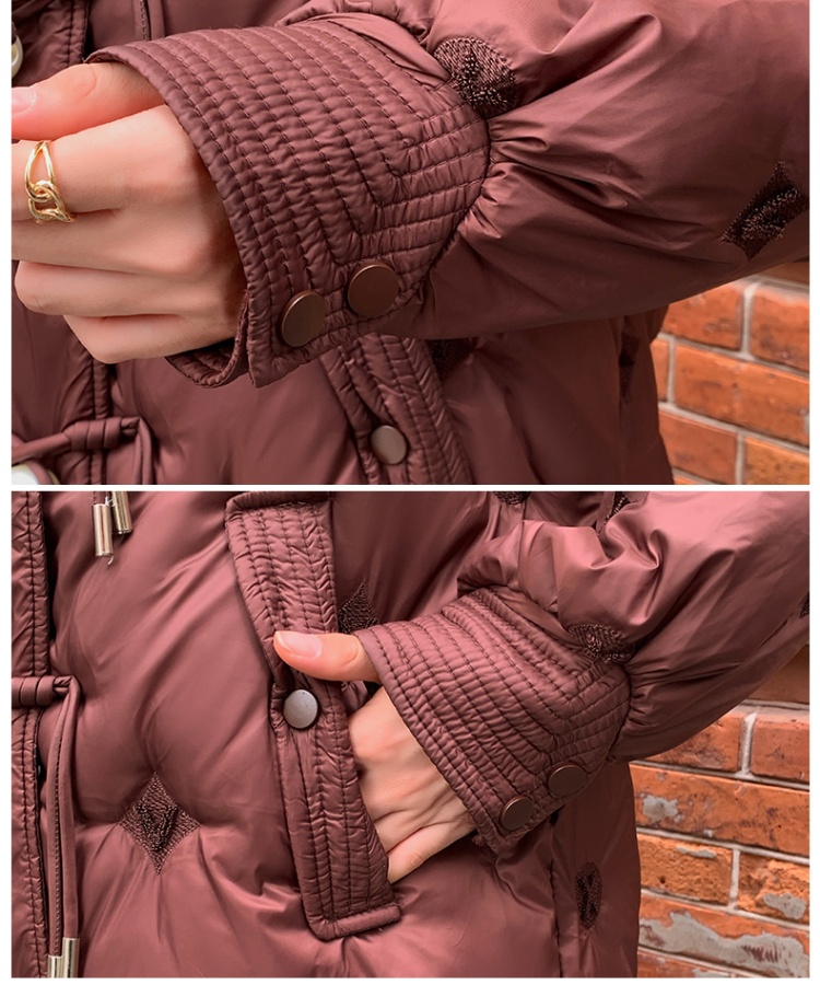 Long all-match coat thermal Casual cotton coat