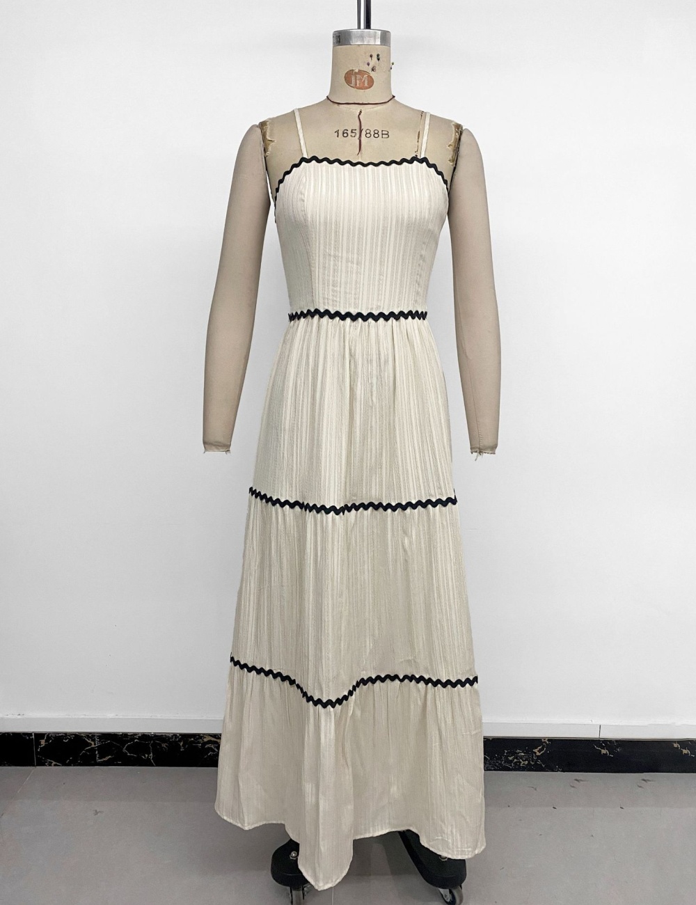 Bow sweet dress splice vacation strap dress