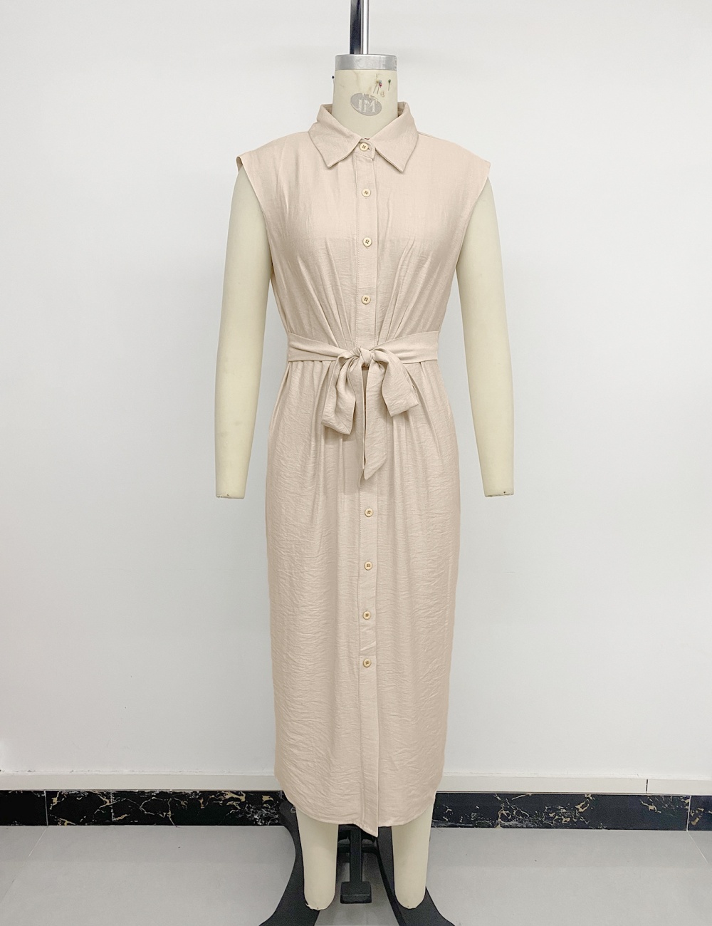 Summer vacation pinched waist pure elegant dress