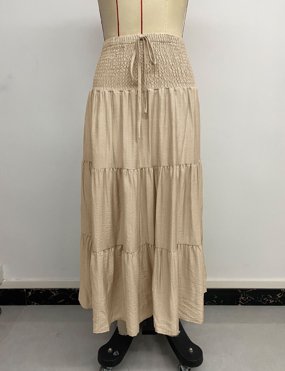 Casual European style big skirt vacation pure skirt