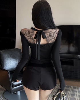 Frenum halter T-shirt spicegirl shorts a set for women