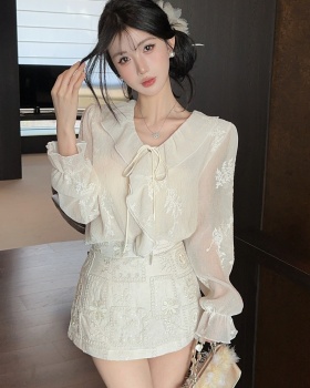 Spring shirt small shirt a set for women