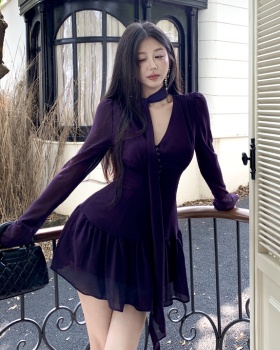 Sexy spring dress A-line with streamer T-back for women